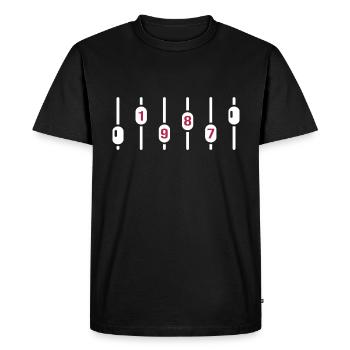 1987 Anniversaire Ingénieur du son DJ Disco - T-shirt Premium bio Homme - noir - Devant - Nico (187cm)