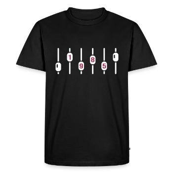 1985 Anniversaire Ingénieur du son DJ Disco - T-shirt Premium bio Homme - noir - Devant - Nico (187cm)