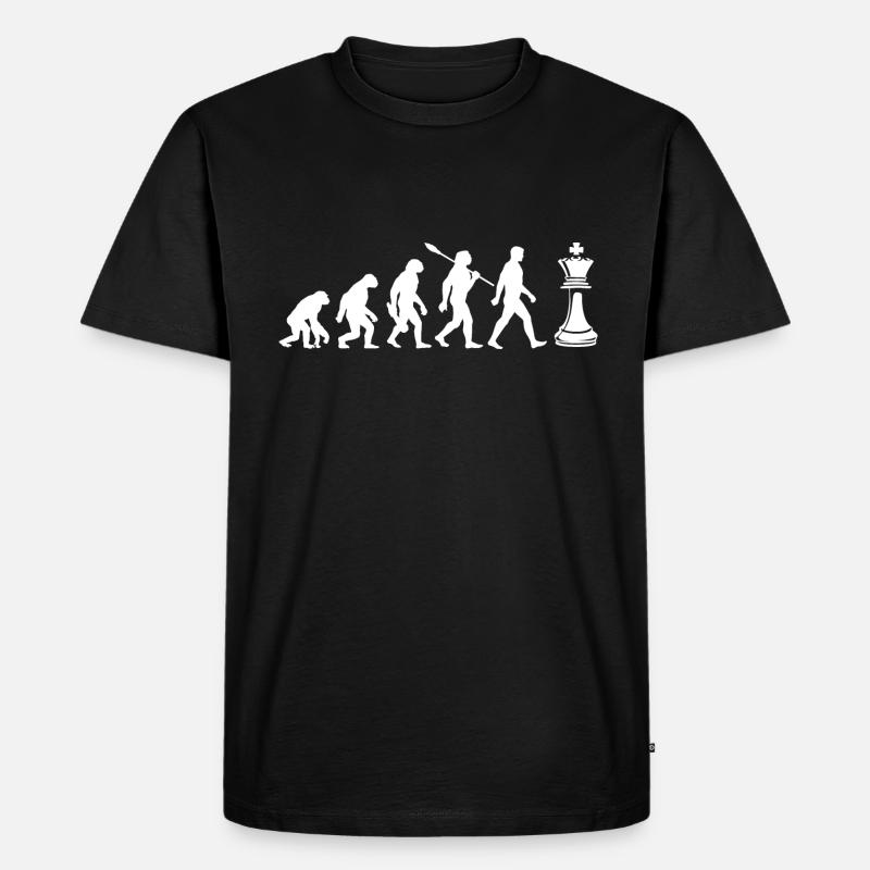 Evolution - Échecs - Joueurs d’échecs - T-shirt Premium bio Homme - noir
