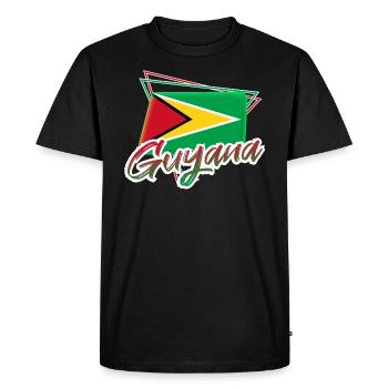 Guyana - Men's Premium Organic T-Shirt - black - Front - Nico (187cm)