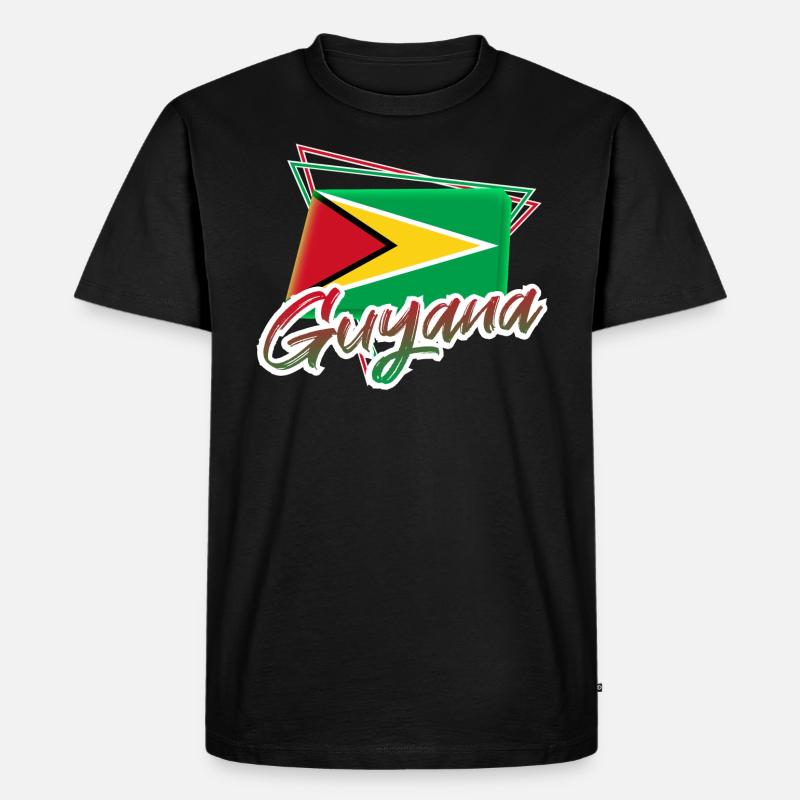 Guyana - Männer Premium Bio T-Shirt - Schwarz