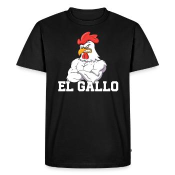 the rooster - Men's Premium Organic T-Shirt - black - Front - Nico (187cm)