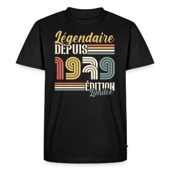 Légendaire Depuis 1979 - T-shirt Premium bio Homme - noir - Devant - Nico (187cm)