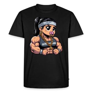 HIP HOP - Muscle Girl - T-Shirt - T-shirt Premium bio Homme - noir - Devant - Nico (187cm)