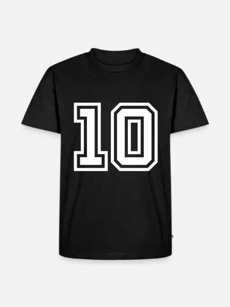 Symbole de 10 chiffres - T-shirt Premium bio Homme - noir