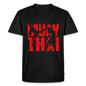 Cadeau de boxe thaïlandaise Muay Thai - T-shirt Premium bio Homme - noir - Devant - Nico (187cm)