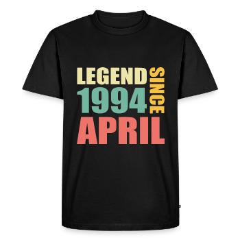 29e anniversaire avril Né en 1994 Idée cadeau - T-shirt Premium bio Homme - noir - Devant - Nico (187cm)
