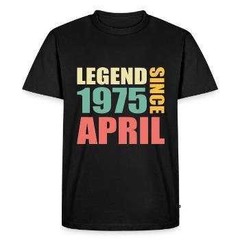 48e anniversaire Avril Né en 1975 Idée cadeau - T-shirt Premium bio Homme - noir - Devant - Nico (187cm)