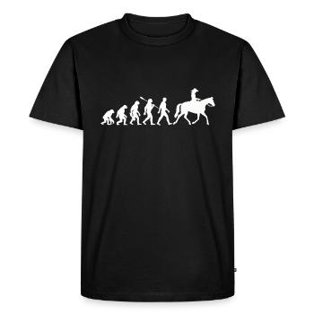 Evolution - Équitation - Équitation Western - T-shirt Premium bio Homme - noir - Devant - Nico (187cm)