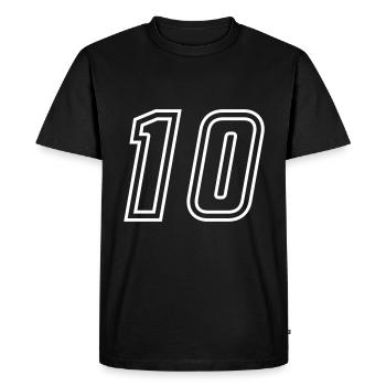 10 Number number - Men's Premium Organic T-Shirt - black - Front - Nico (187cm)