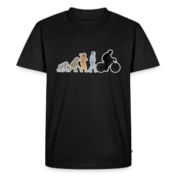 Evolution du vélo Hommes Black grunge - T-shirt Premium bio Homme - noir - Devant - Nico (187cm)