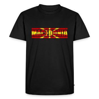 Macedonia - Men's Premium Organic T-Shirt - black - Front - Nico (187cm)
