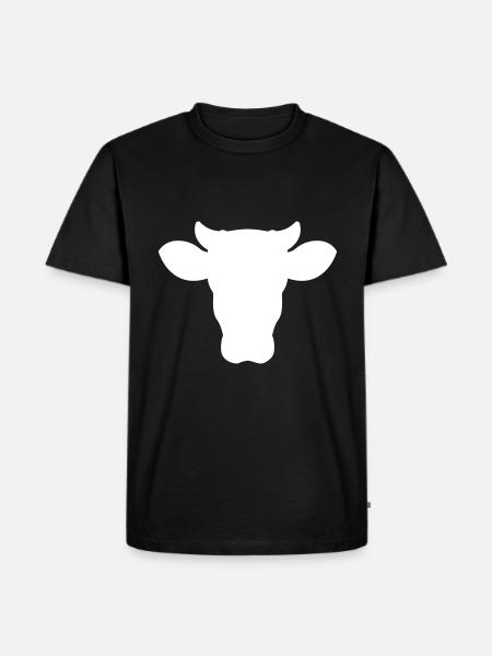 cow head symbol - Men's Premium Organic T-Shirt - black