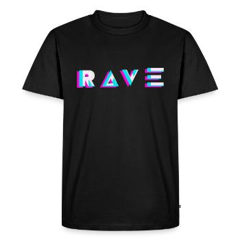 Festival Techno Cadeau Rave - T-shirt Premium bio Homme - noir - Devant - Nico (187cm)
