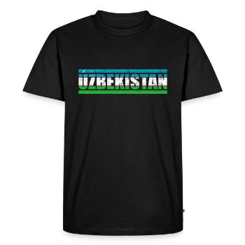 Ouzbékistan - T-shirt Premium bio Homme - noir - Devant - Nico (187cm)