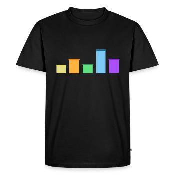 freerunning cityparkour traceur arc-en-cielPARKOUR - T-shirt Premium bio Homme - noir - Devant - Nico (187cm)