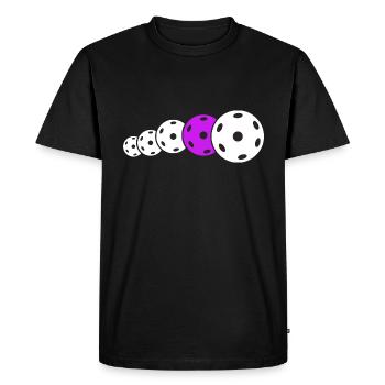 Floorball Floorball Club Unihoc Balls - Men's Premium Organic T-Shirt - black - Front - Nico (187cm)