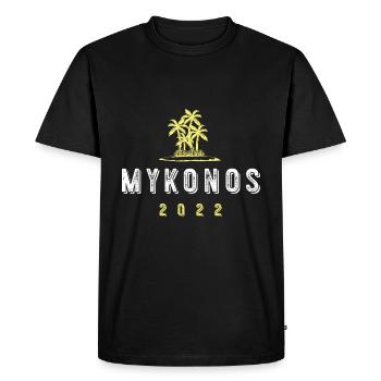 Mykonos 2022 - T-shirt Premium bio Homme - noir - Devant - Nico (187cm)