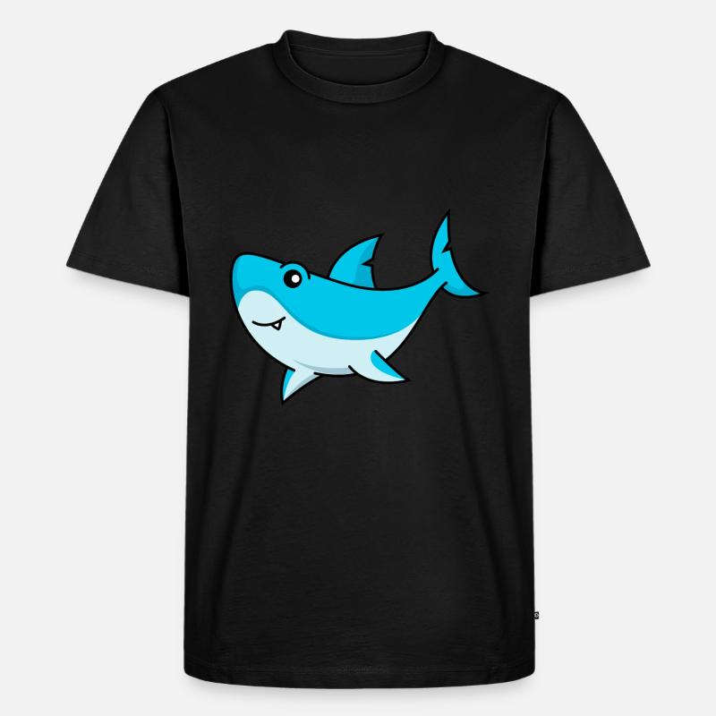Hai Comic Tier - Männer Premium Bio T-Shirt - Schwarz