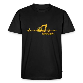 Pelle hydraulique Pilote de pelle « Digger » Pelle - T-shirt Premium bio Homme - noir - Devant - Nico (187cm)