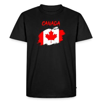Drapeau du Canada drapeau canadien - T-shirt Premium bio Homme - noir - Devant - Nico (187cm)