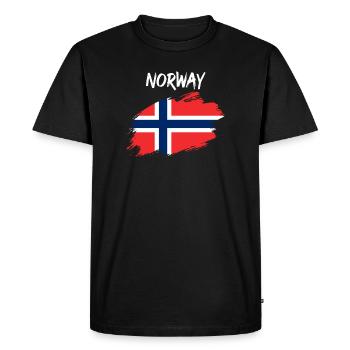 Norvège Drapeau norvégien drapeau - T-shirt Premium bio Homme - noir - Devant - Nico (187cm)