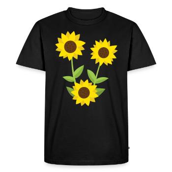 tournesols - T-shirt Premium bio Homme - noir - Devant - Nico (187cm)