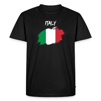 Drapeau italien drapeau italien - T-shirt Premium bio Homme - noir - Devant - Nico (187cm)