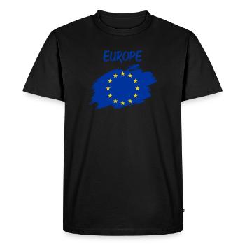 Europe Union européenne - T-shirt Premium bio Homme - noir - Devant - Nico (187cm)
