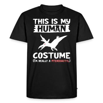 Costume De Ptérodactyle Drôle Costume D'Halloween - T-shirt Premium bio Homme - noir - Devant - Nico (187cm)