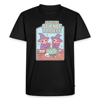 Cute Witch Kids Its For A Science Project - Men's Premium Organic T-Shirt - black - Front - Nico (187cm)