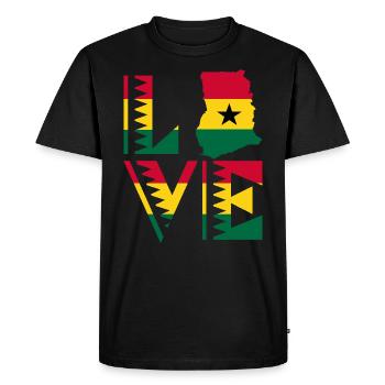 Adore Ghana Pays Africain Afrique Ghana - T-shirt Premium bio Homme - noir - Devant - Nico (187cm)