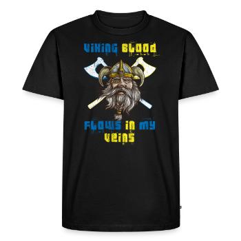 Viking Suédois Suédois cadeau de sang vikings - T-shirt Premium bio Homme - noir - Devant - Nico (187cm)
