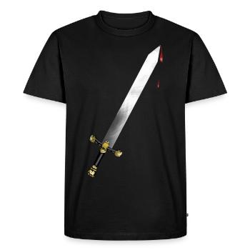 Épée de sang - T-shirt Premium bio Homme - noir - Devant - Nico (187cm)