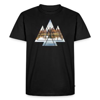 Géométrie extérieure Nature du paysage - T-shirt Premium bio Homme - noir - Devant - Nico (187cm)
