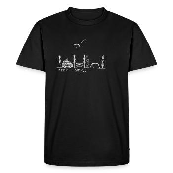 Paragliding Camping Forest paragliding - Men's Premium Organic T-Shirt - black - Front - Nico (187cm)