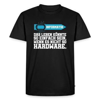 Computer science Life could be simple hardware - Men's Premium Organic T-Shirt - black - Front - Nico (187cm)