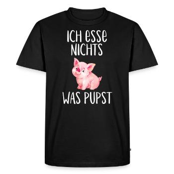 Je ne mange rien végétalien végétarien végétalien - T-shirt Premium bio Homme - noir - Devant - Nico (187cm)