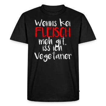 Switzerland Swiss vegetarian meat gift - Men's Premium Organic T-Shirt - black - Front - Nico (187cm)