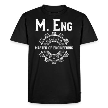 M. ENG MASTER OF ENGINEERING - Men's Premium Organic T-Shirt - black - Front - Nico (187cm)