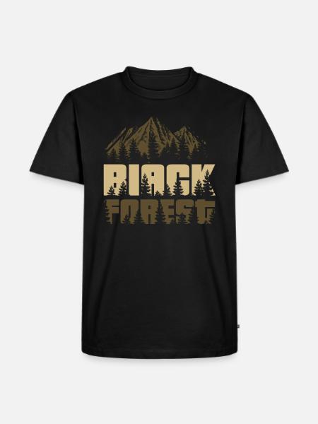 Schwarzwald Black Forest - Männer Premium Bio T-Shirt - Schwarz