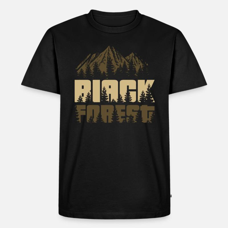 Schwarzwald Black Forest - Männer Premium Bio T-Shirt - Schwarz