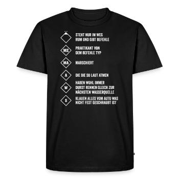 Fire brigade extinguishing group group leader attack group - Men's Premium Organic T-Shirt - black - Front - Nico (187cm)