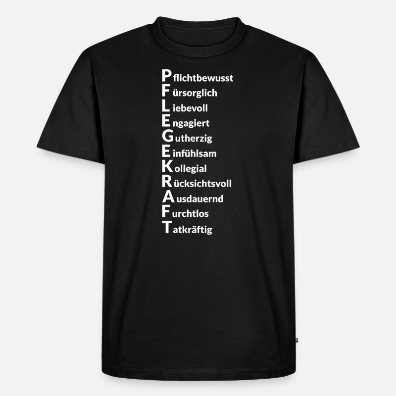 Pflegekraft Geschenkidee - Männer Premium Bio T-Shirt - Schwarz