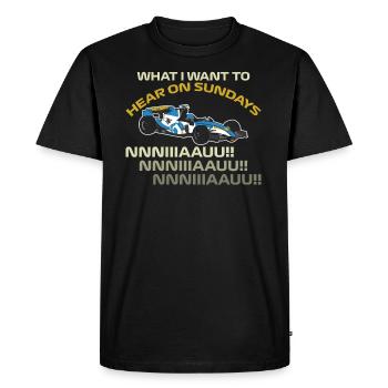 Course du dimanche - T-shirt Premium bio Homme - noir - Devant - Nico (187cm)