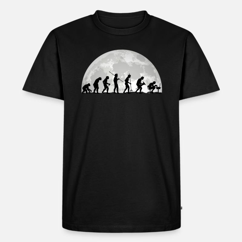 Evolution Geek Computer Programmierer Geschenk - Männer Premium Bio T-Shirt - Schwarz