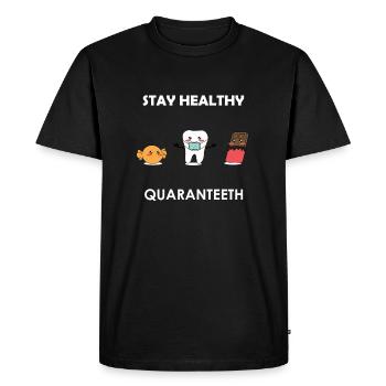 Idée cadeau dentiste - T-shirt Premium bio Homme - noir - Devant - Nico (187cm)
