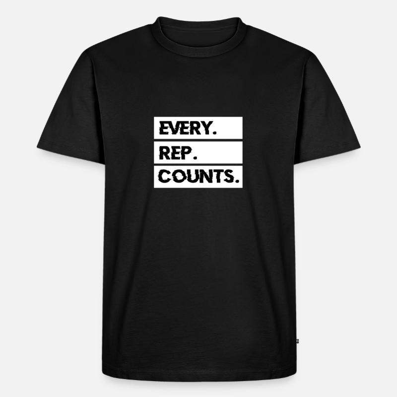 Gym Motivation Workout - Männer Premium Bio T-Shirt - Schwarz
