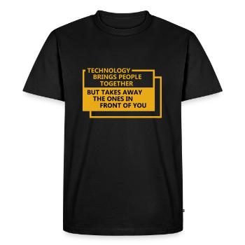 Smartphone Handy - Männer Premium Bio T-Shirt - Schwarz - Vorne - Nico (187cm)