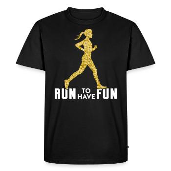 Courir pour s'amuser | cadeau pour coureur - T-shirt Premium bio Homme - noir - Devant - Nico (187cm)